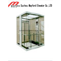 Ascenseur panoramique en verre confortable avec la salle des machines